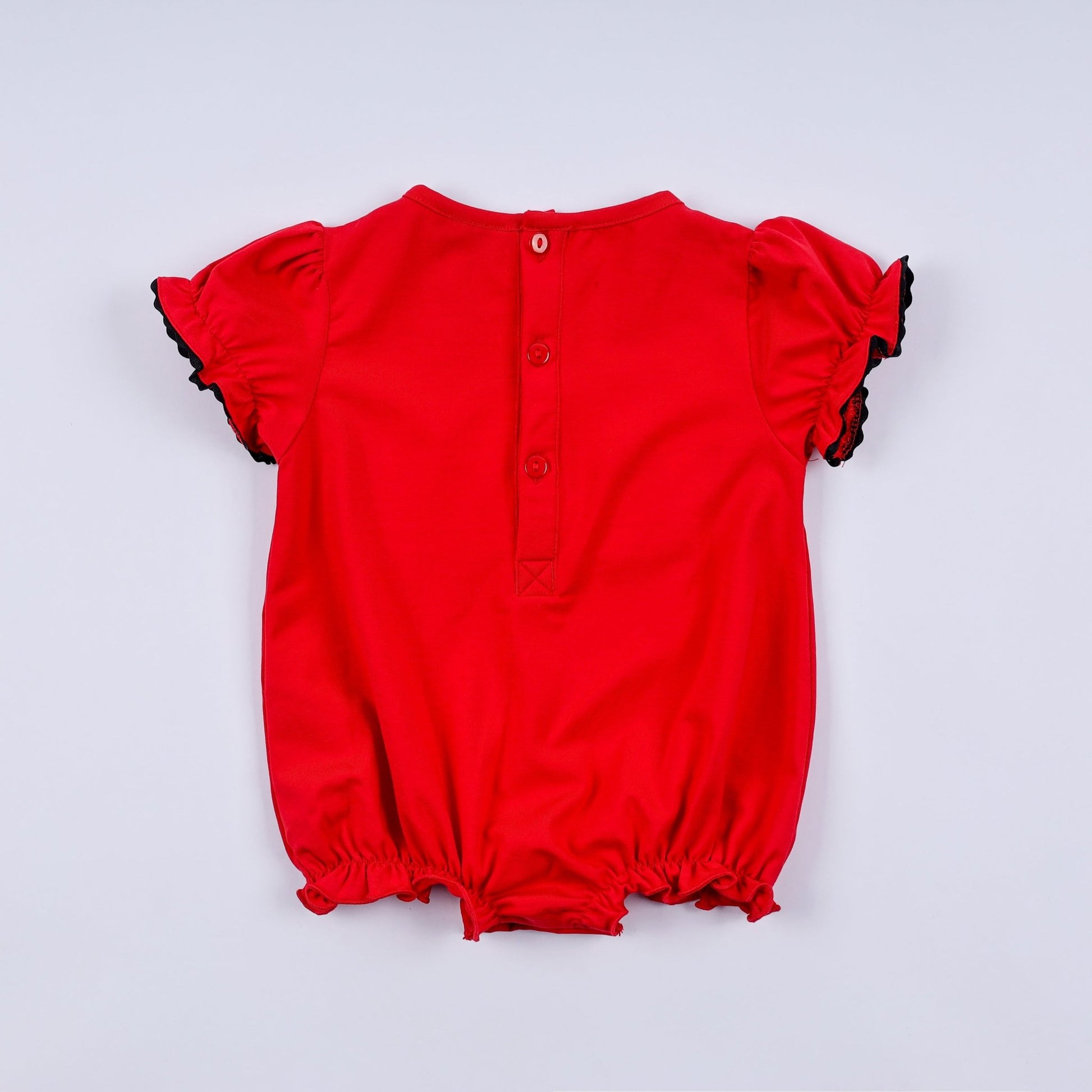 Red character hand smocked bubble - Abbies Place