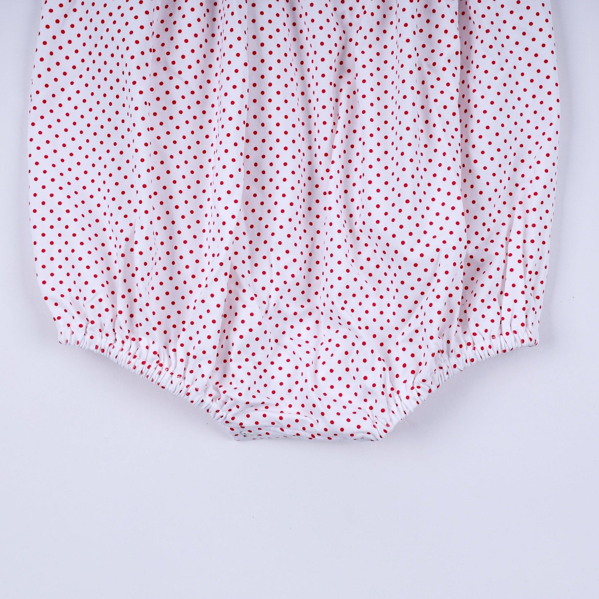 Red gingerbread hand smocked bubble - Abbies Place