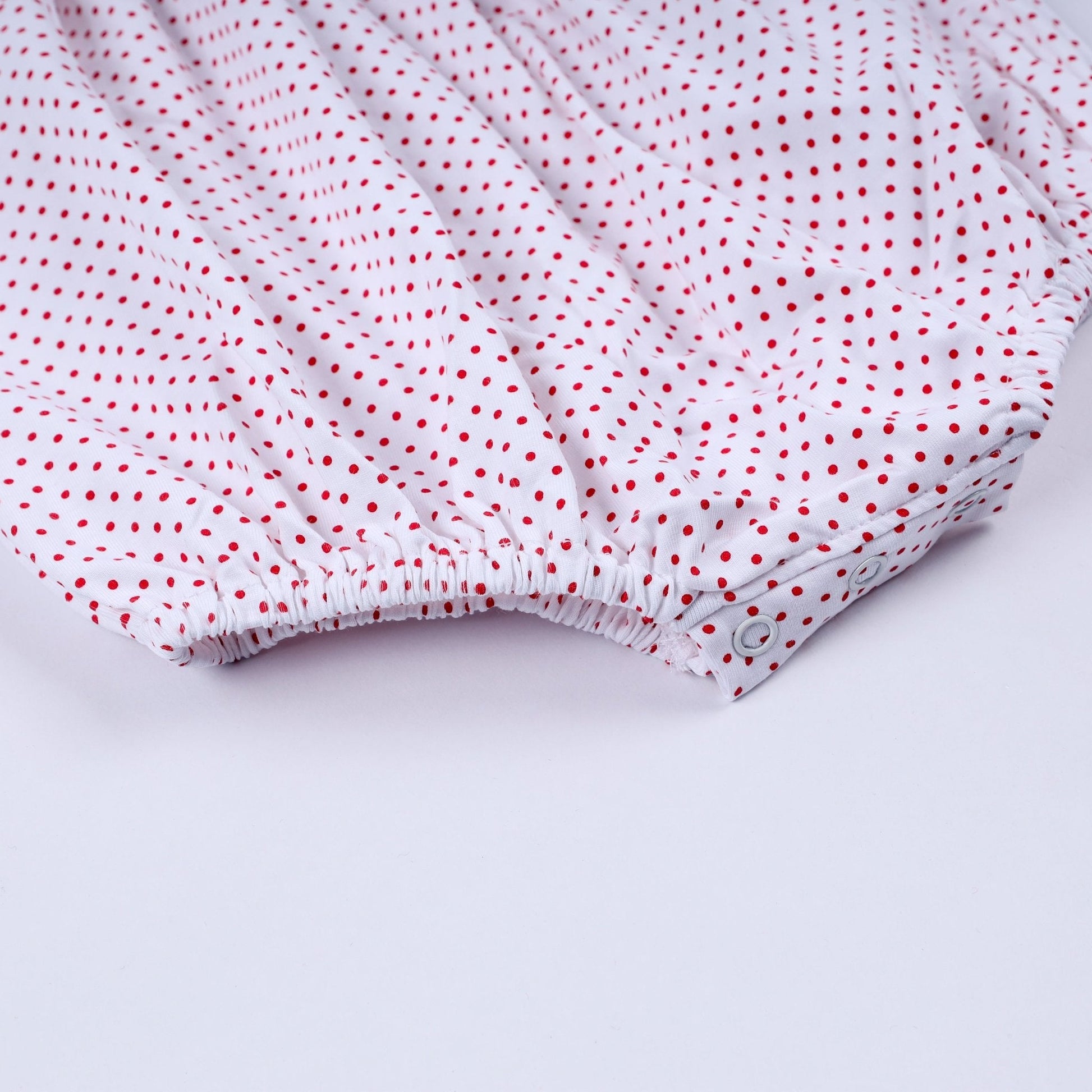 Red gingerbread hand smocked bubble - Abbies Place
