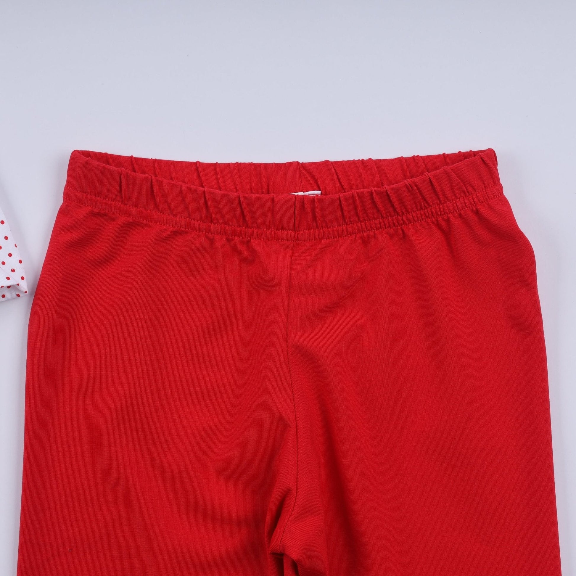 Red gingerbread hand smocked ruffle pants set - Abbies Place