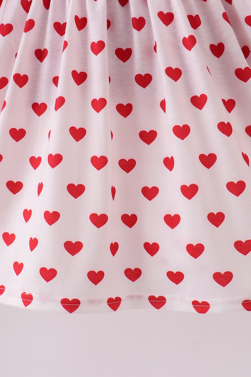 Red heart applique ruffle 2pc set - Abbies Place