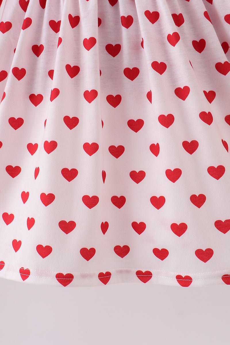 Red heart applique ruffle 2pc set - Abbies Place