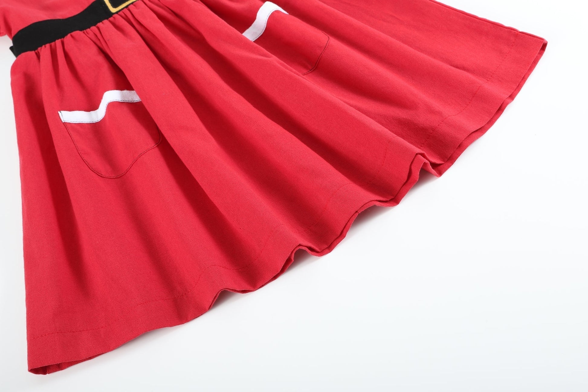 Red Santa Dress with Black Sash - Abbies Place