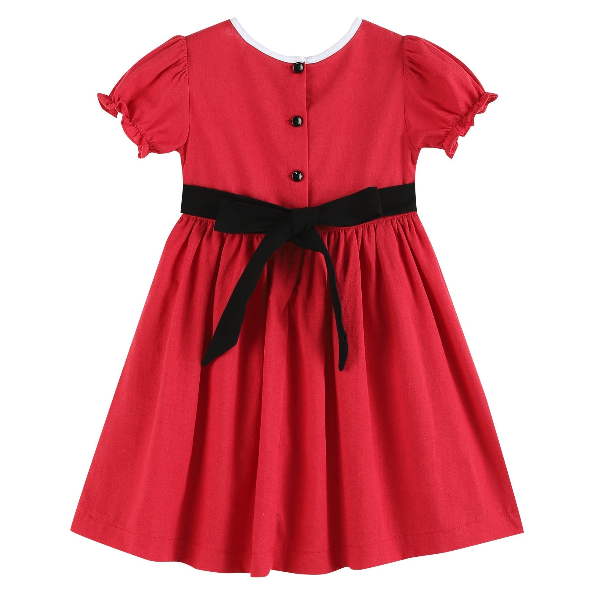Red Santa Dress with Black Sash - Abbies Place