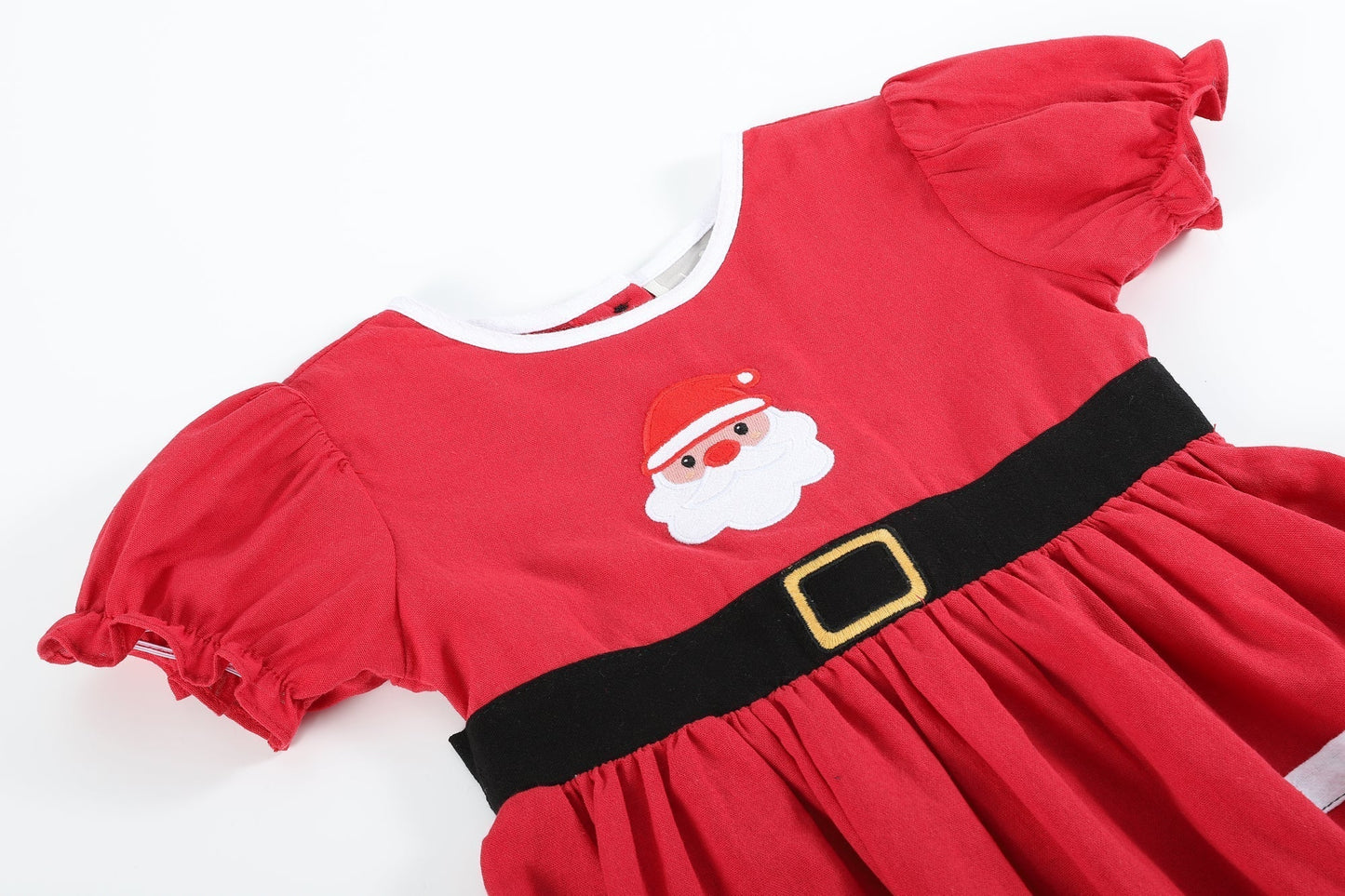 Red Santa Dress with Black Sash - Abbies Place