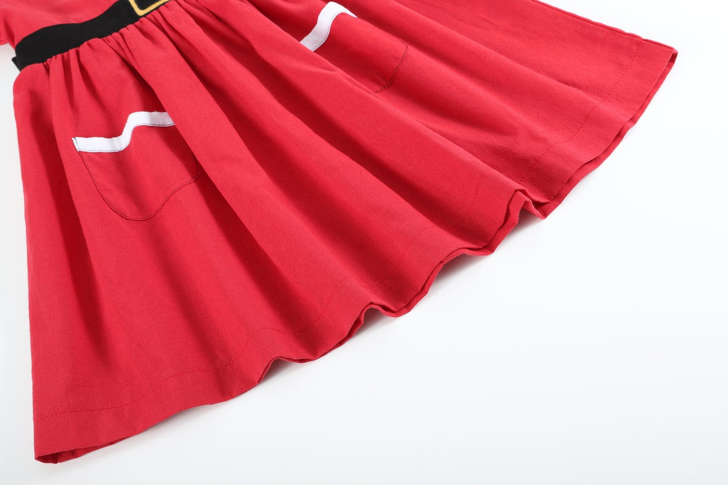 Red Santa Dress with Black Sash - Abbies Place