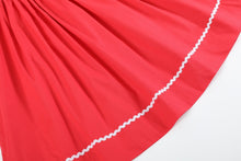 Load image into Gallery viewer, Red Santa Sleigh Bishop Dress
