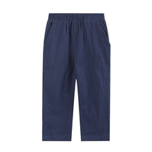 Load image into Gallery viewer, Red Santa Smocked Shirt and Navy Pants Set
