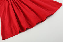 Load image into Gallery viewer, Red Velvet Christmas Smocked Bishop Dress
