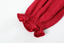 Load image into Gallery viewer, Red Velvet Nativity Smocked Dress
