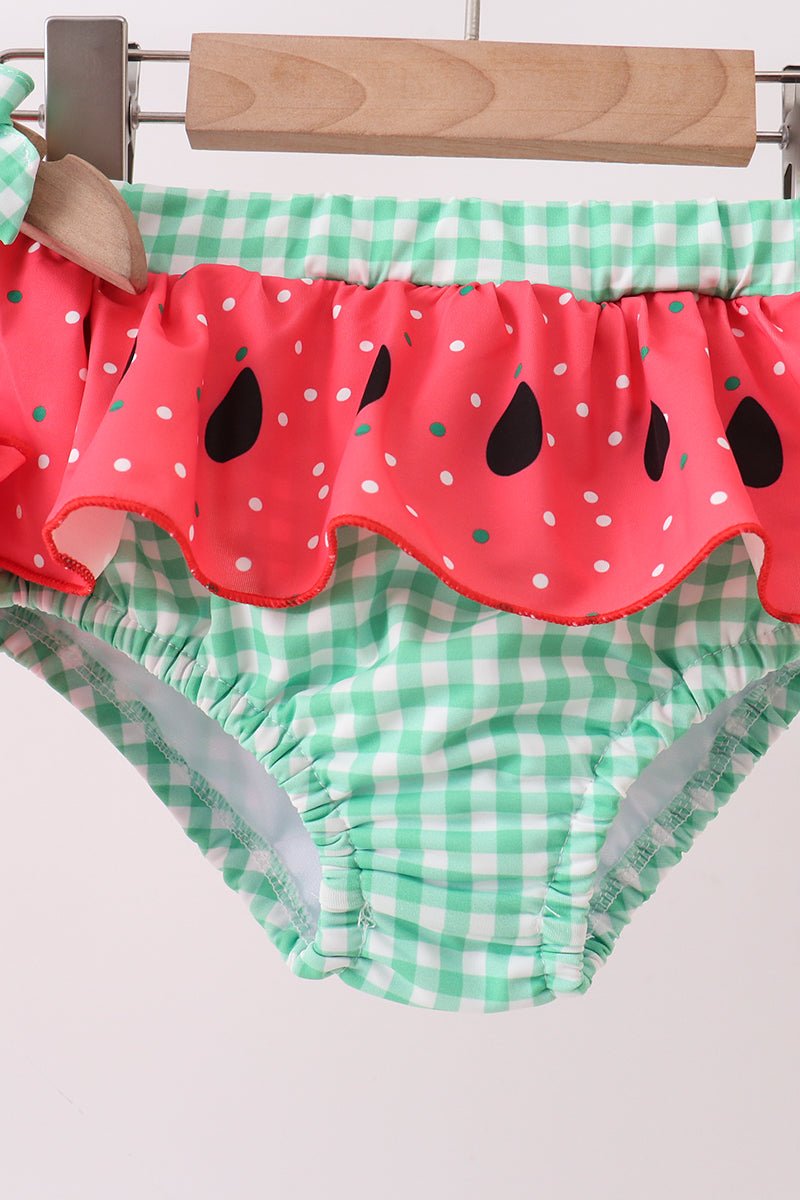 Red Watermelon Smocked UPF Swim Set - Abbies Place