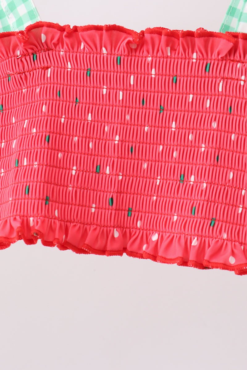Red Watermelon Smocked UPF Swim Set - Abbies Place
