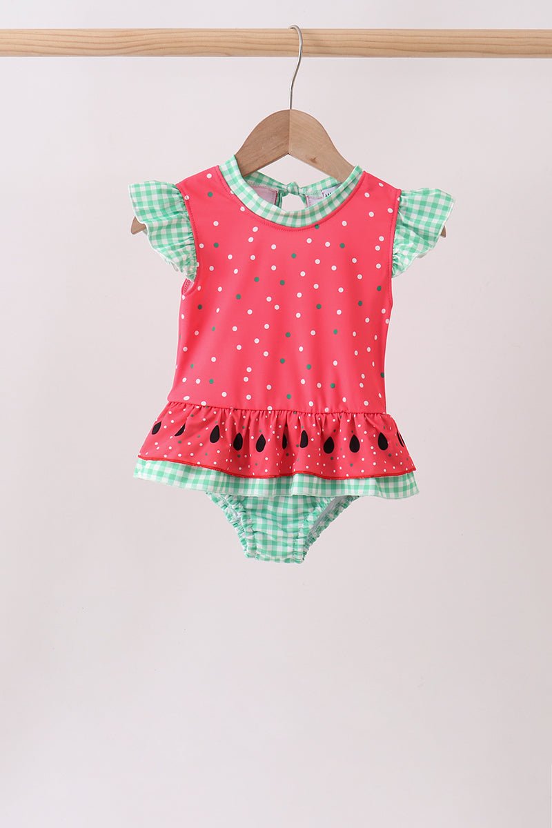 Red Watermelon UPF Swim One-Piece - Abbies Place