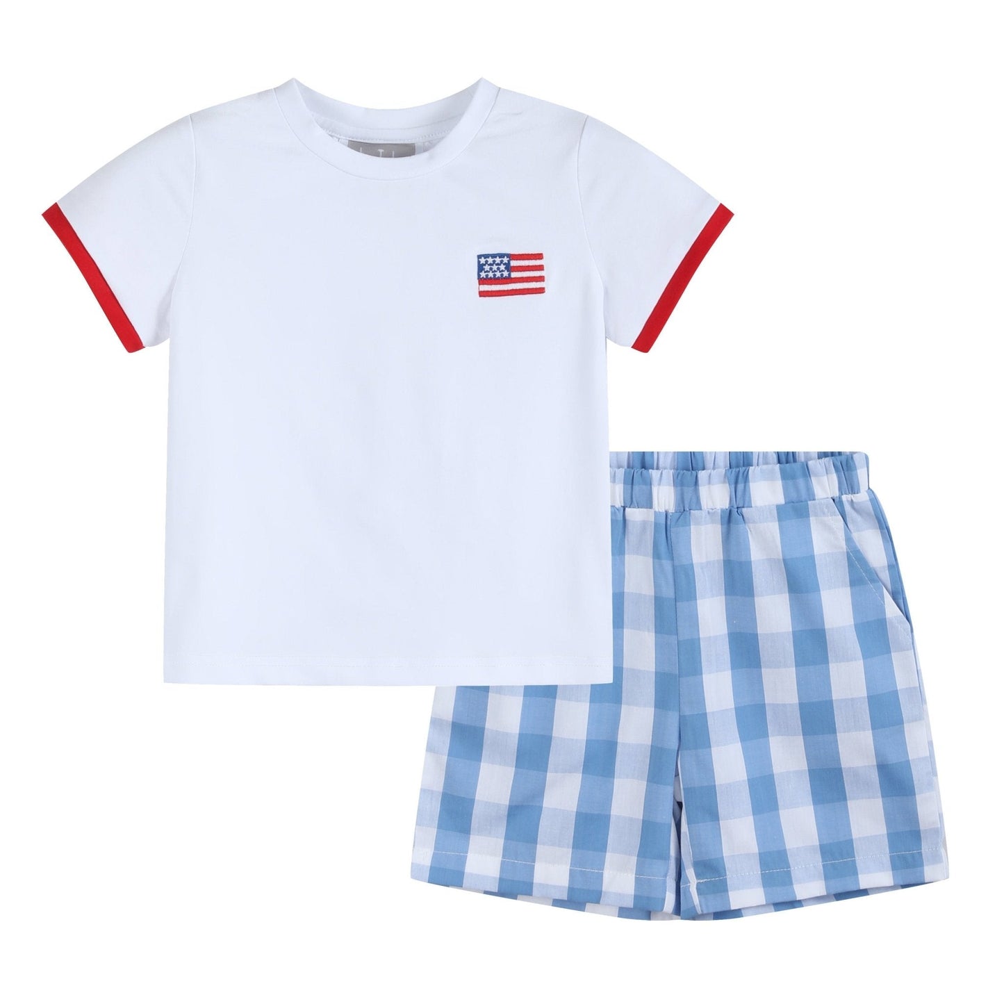 Red, White and Blue Shirt and Shorts Set - Abbies Place
