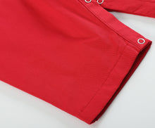 Load image into Gallery viewer, Red &amp; White Santa Smocked Overalls

