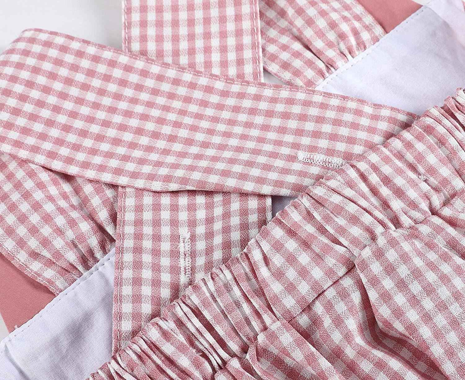 Rose Gingham Little Piggy Sleeveless A-Line Dress - Abbies Place