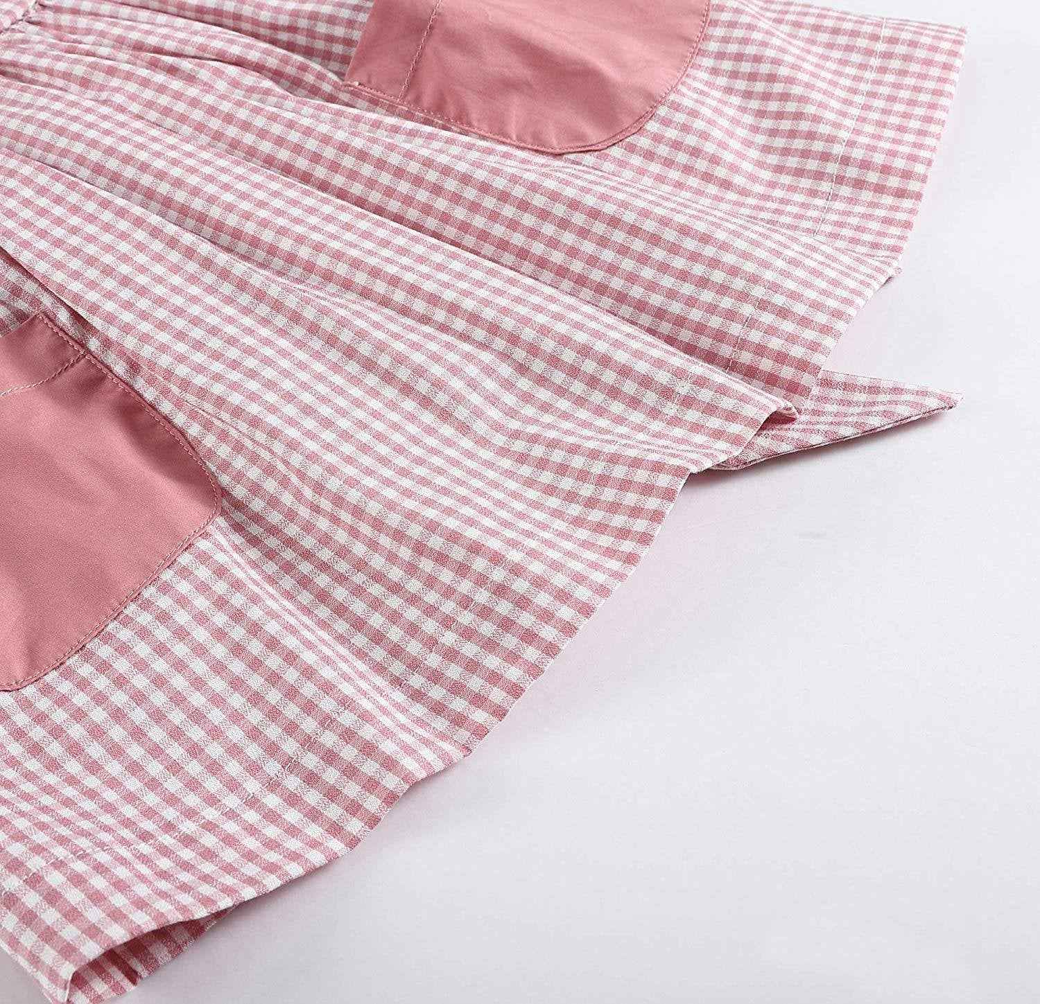 Rose Gingham Little Piggy Sleeveless A-Line Dress - Abbies Place
