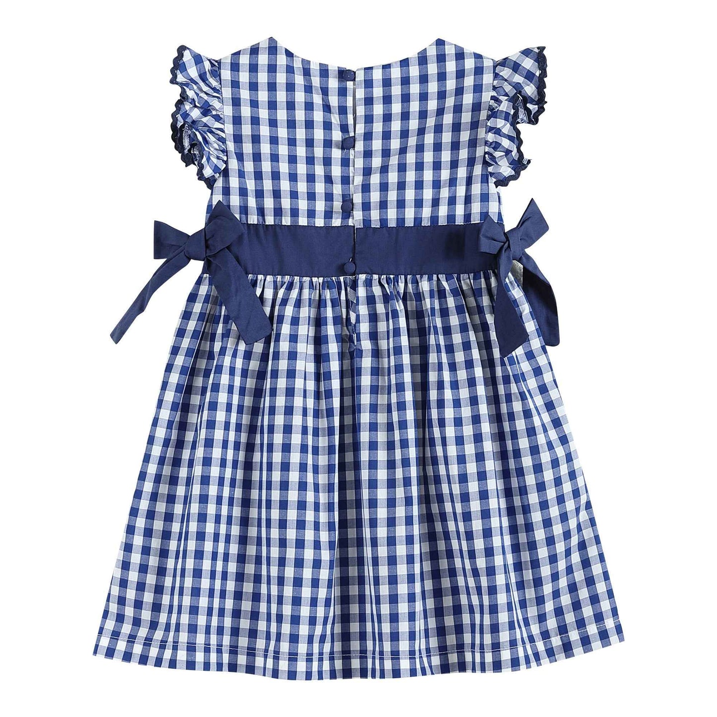 Royal Blue Gingham A-Line Dress - Abbies Place
