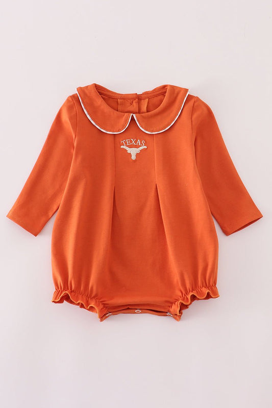 Rust Texas embroidery bubble - Abbies Place