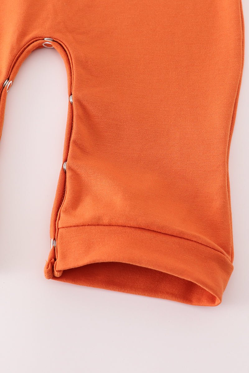 Rust Texas embroidery romper - Abbies Place