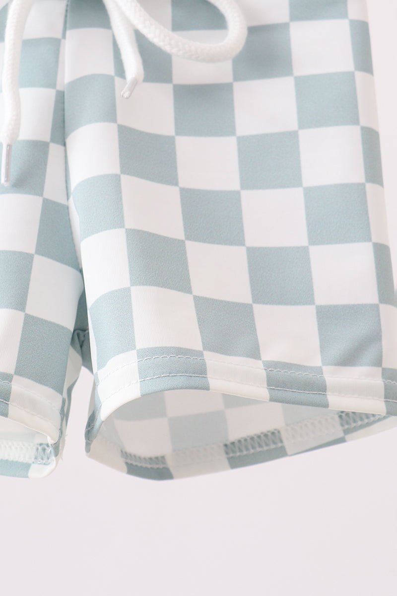 Sage Checker UPF Swim Trunks - Abbies Place