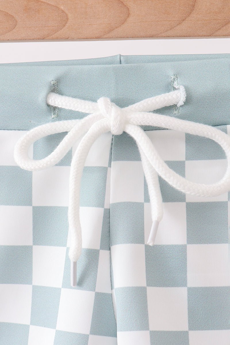 Sage Checker UPF Swim Trunks - Abbies Place
