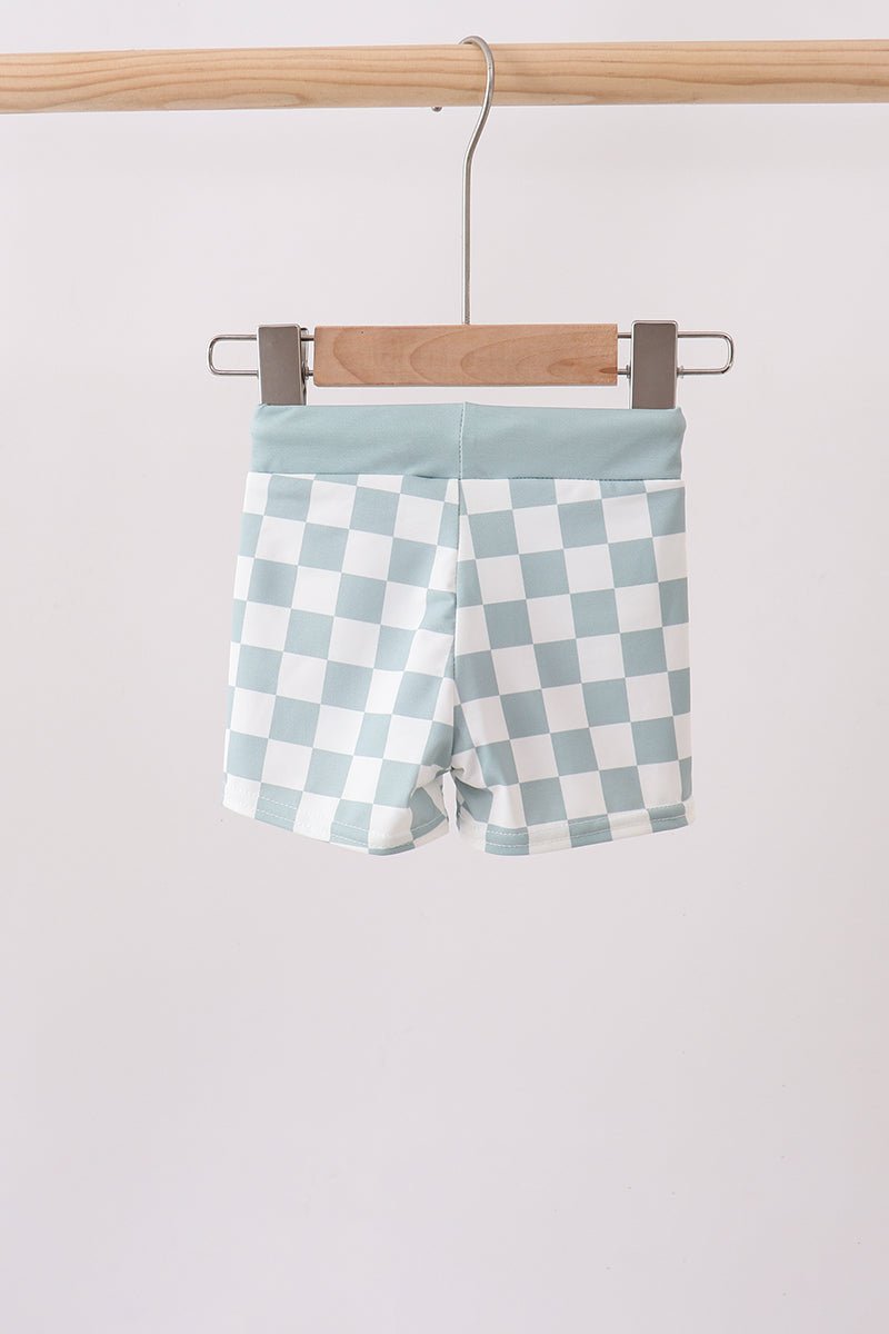 Sage Checker UPF Swim Trunks - Abbies Place