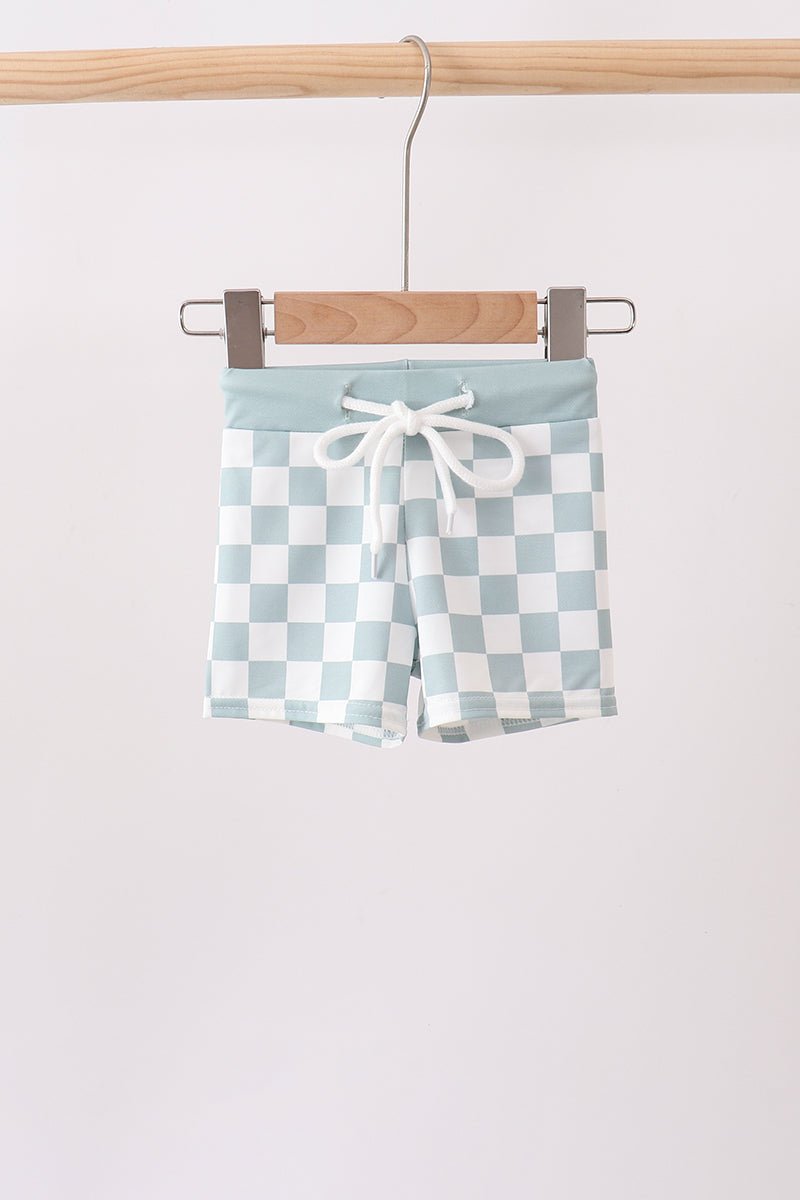 Sage Checker UPF Swim Trunks - Abbies Place