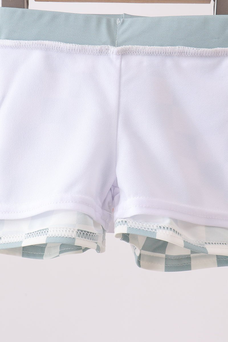 Sage Checker UPF Swim Trunks - Abbies Place