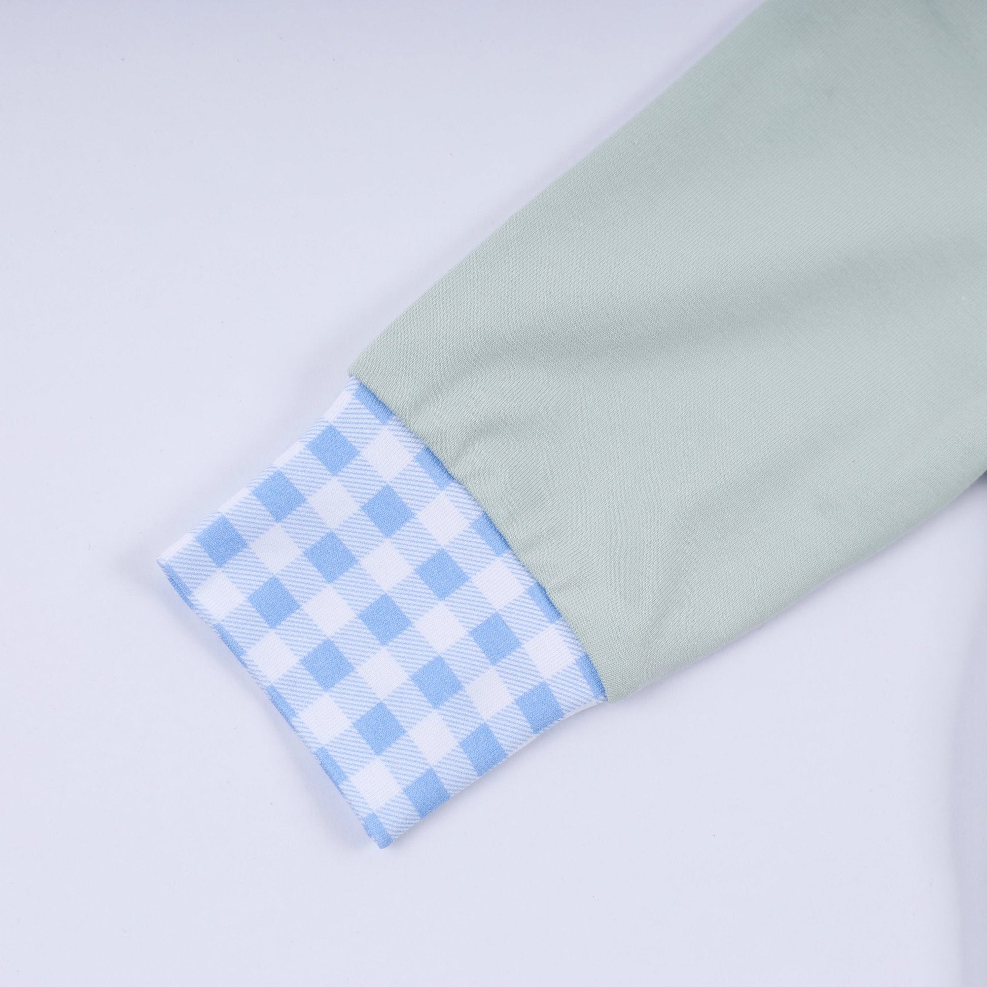 Sage cow hand smocked bubble - Abbies Place