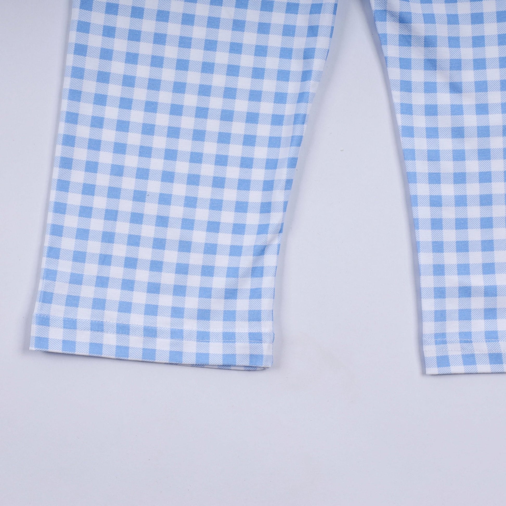 Sage cow hand smocked gingham pants set - Abbies Place