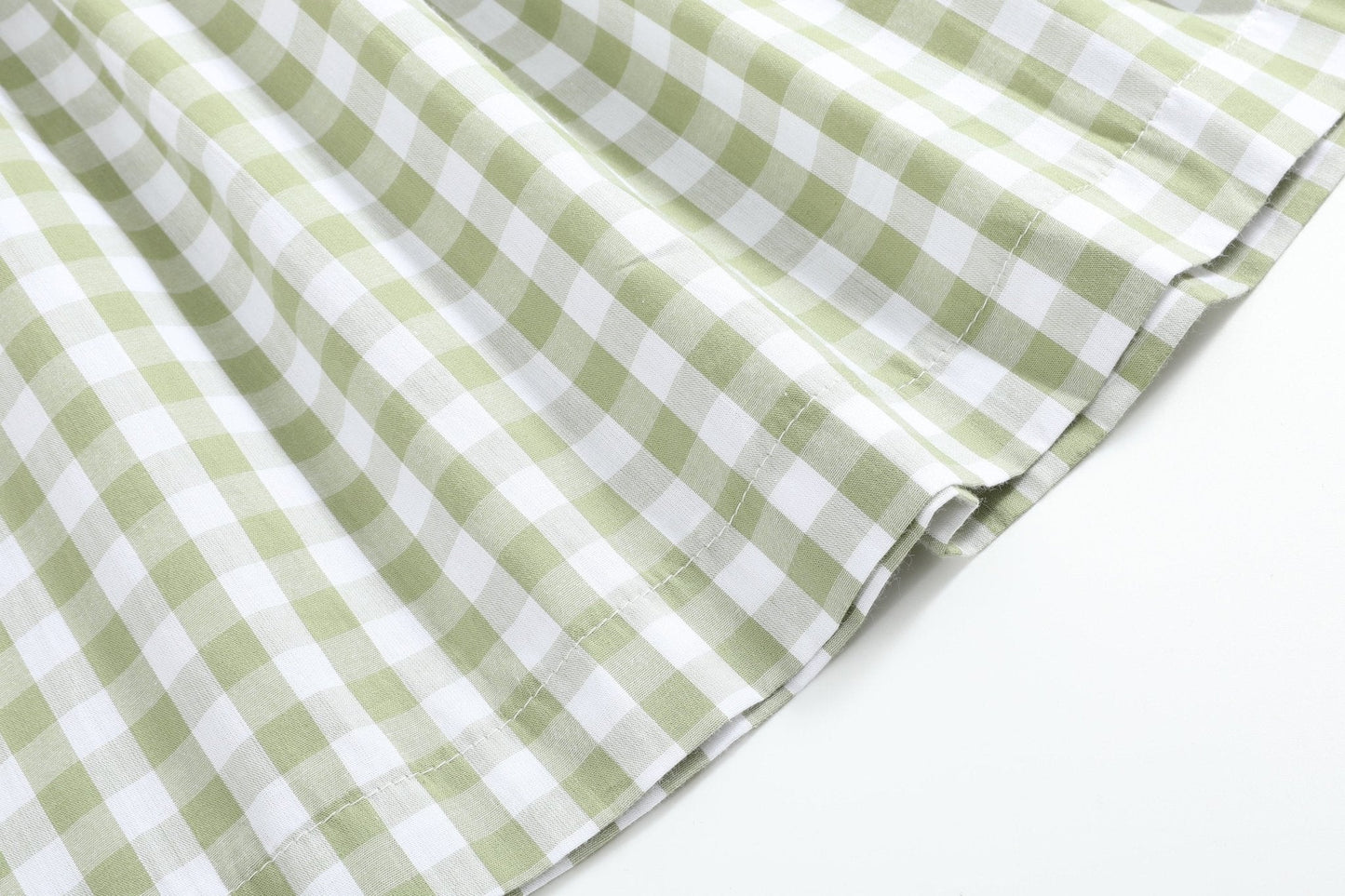 Sage Green Gingham Pumpkin Smocked Bishop Dress - Abbies Place