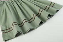 Load image into Gallery viewer, Sage Green Turkey Smocked Bishop Dress
