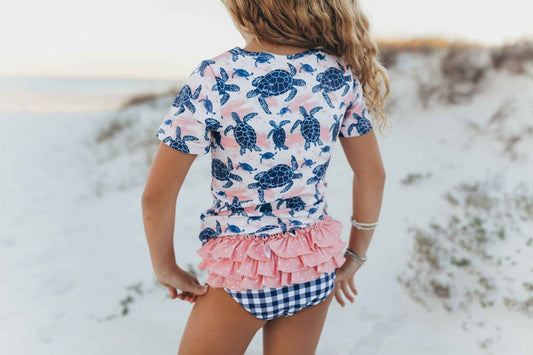 Sophie Sea Turtle Rash Guard Swimsuit - Abbies Place