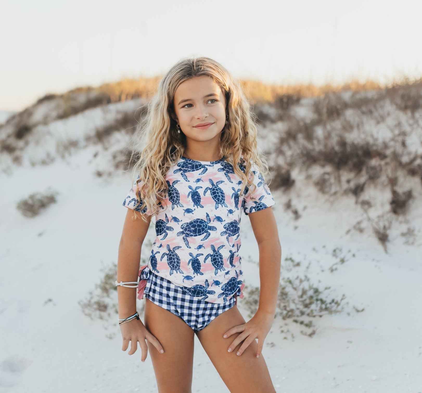 Sophie Sea Turtle Rash Guard Swimsuit - Abbies Place