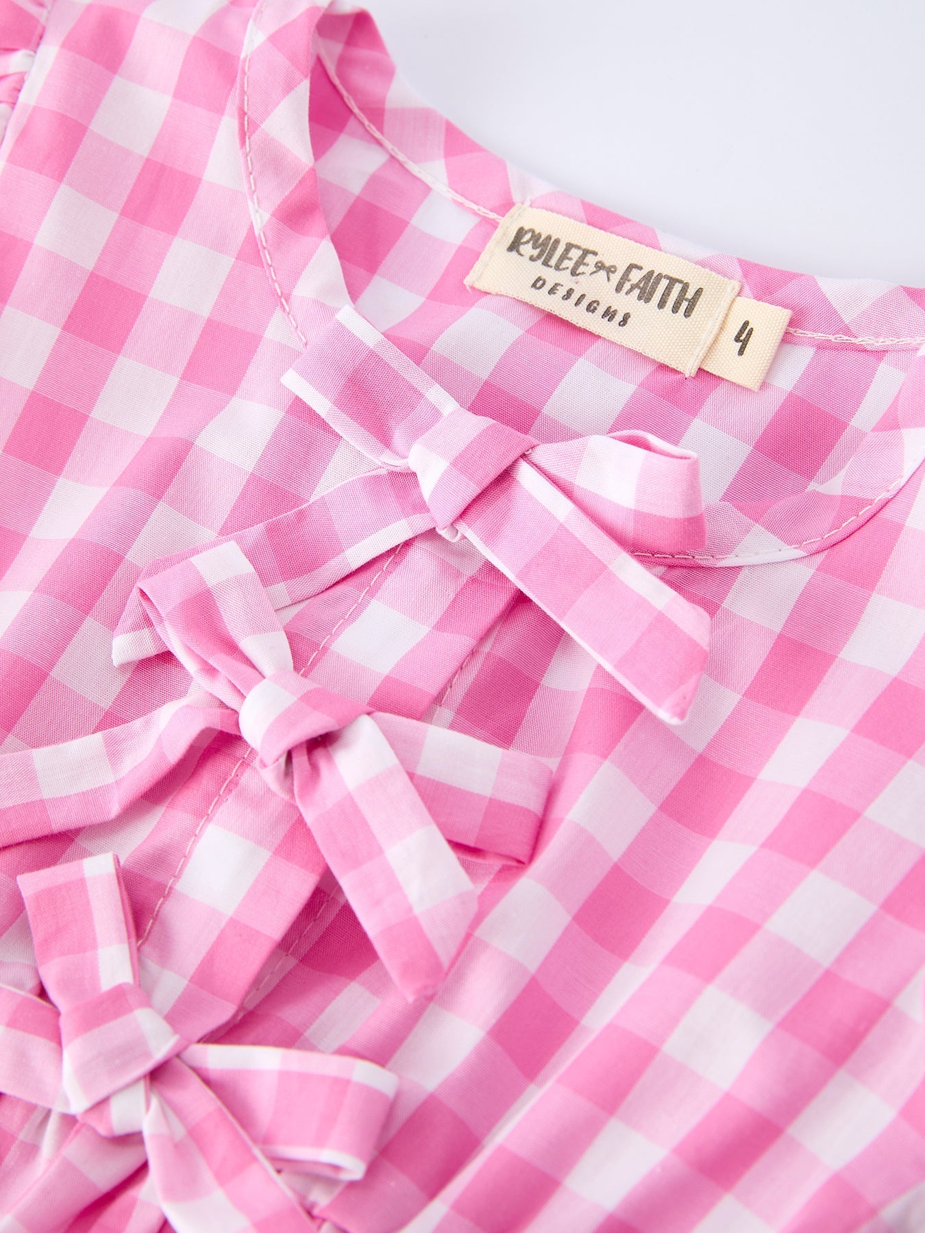 Spring Plaid Baby Girls Romper Bow Flutter Sleeve - Abbies Place