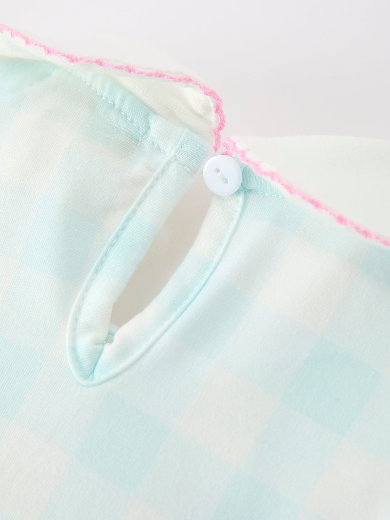 Spring Plaid Bow Girls Dress Smocked Petals Collar Puff Sleeve - Abbies Place