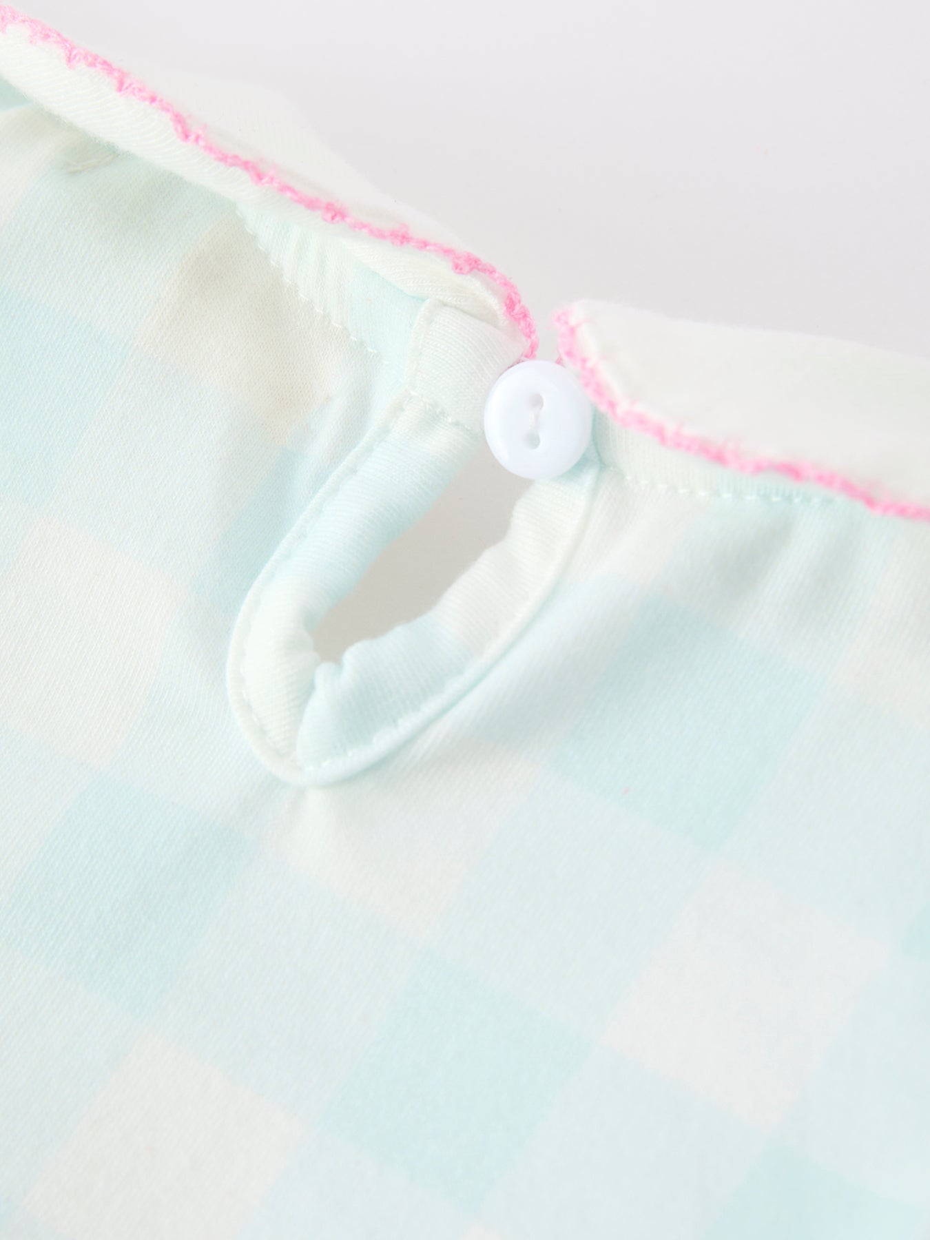 Spring Plaid Bow Girls Romper Smocked Petals Collar Puff Sleeve - Abbies Place