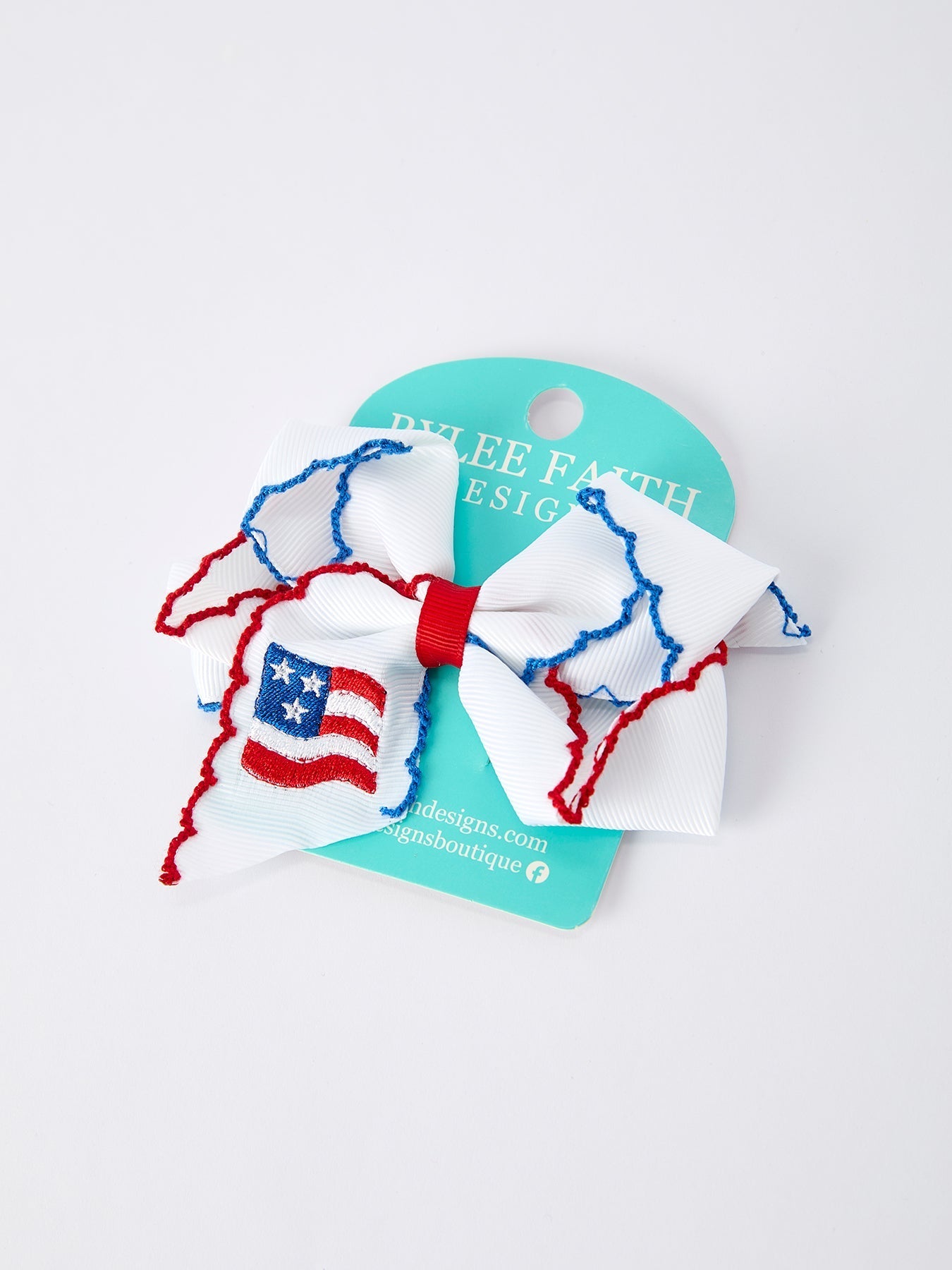 Stars & Stripes Flag Hair Bow – Toddler Girls July 4th Hair Accessory - Abbies Place