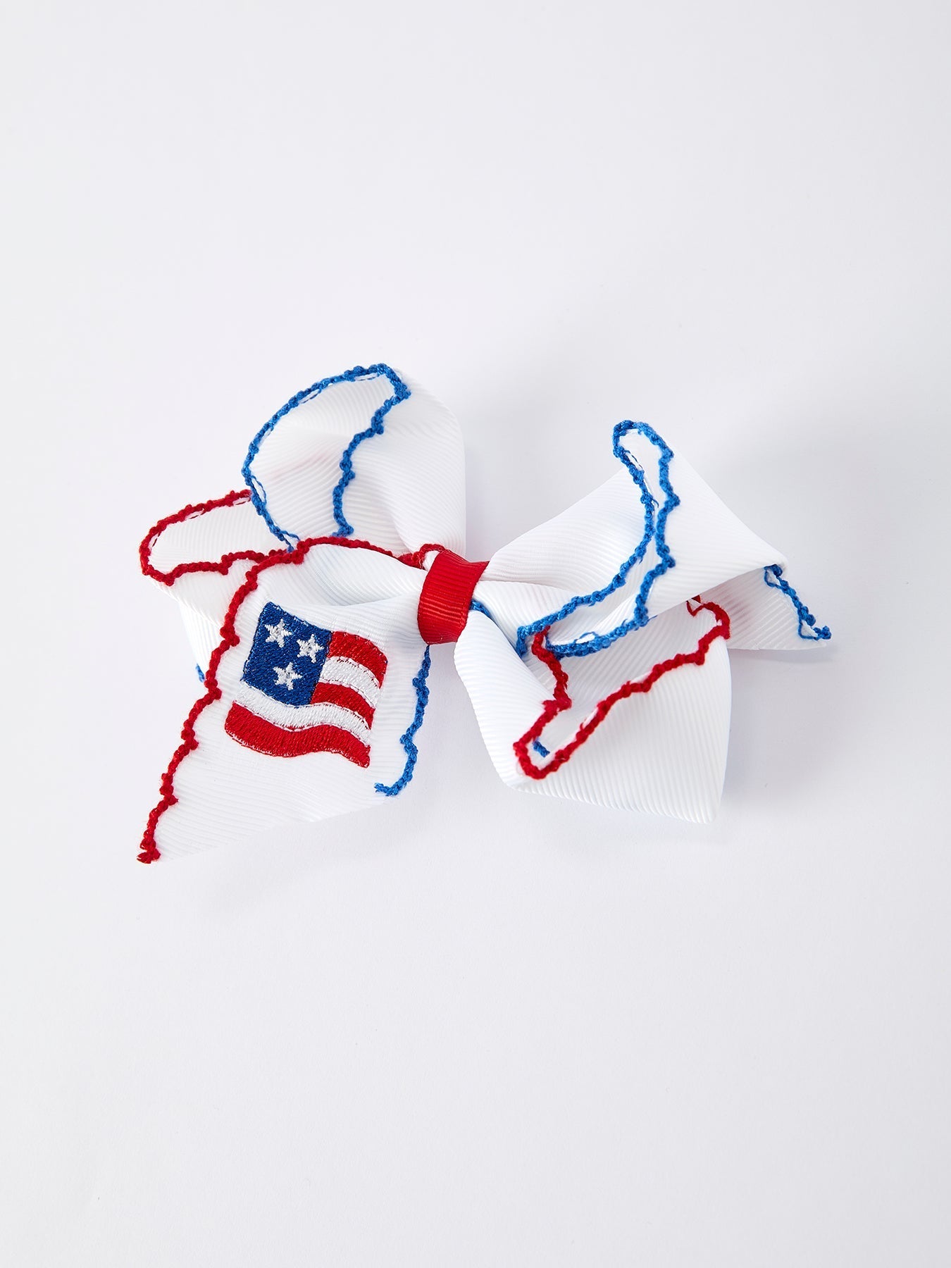 Stars & Stripes Flag Hair Bow – Toddler Girls July 4th Hair Accessory - Abbies Place