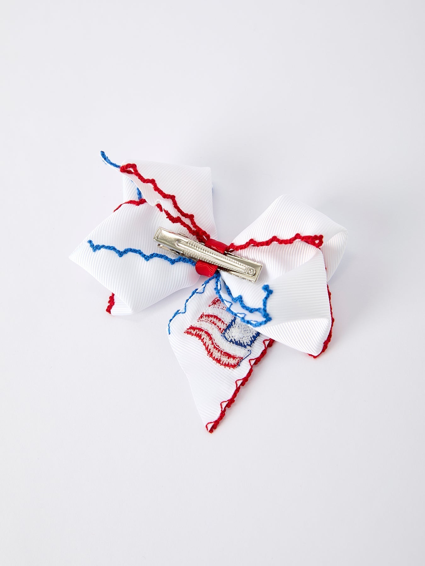 Stars & Stripes Flag Hair Bow – Toddler Girls July 4th Hair Accessory - Abbies Place