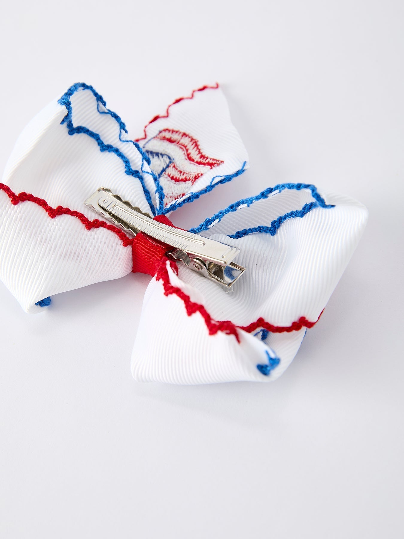 Stars & Stripes Flag Hair Bow – Toddler Girls July 4th Hair Accessory - Abbies Place