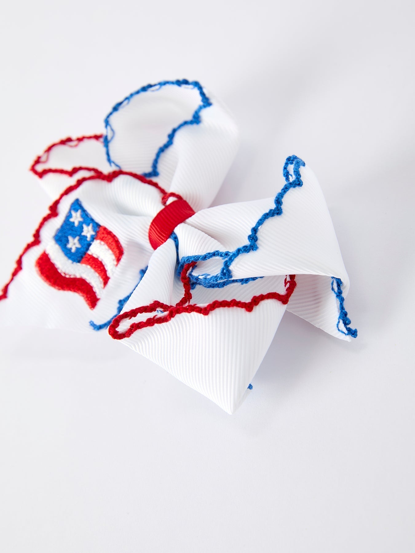 Stars & Stripes Flag Hair Bow – Toddler Girls July 4th Hair Accessory - Abbies Place
