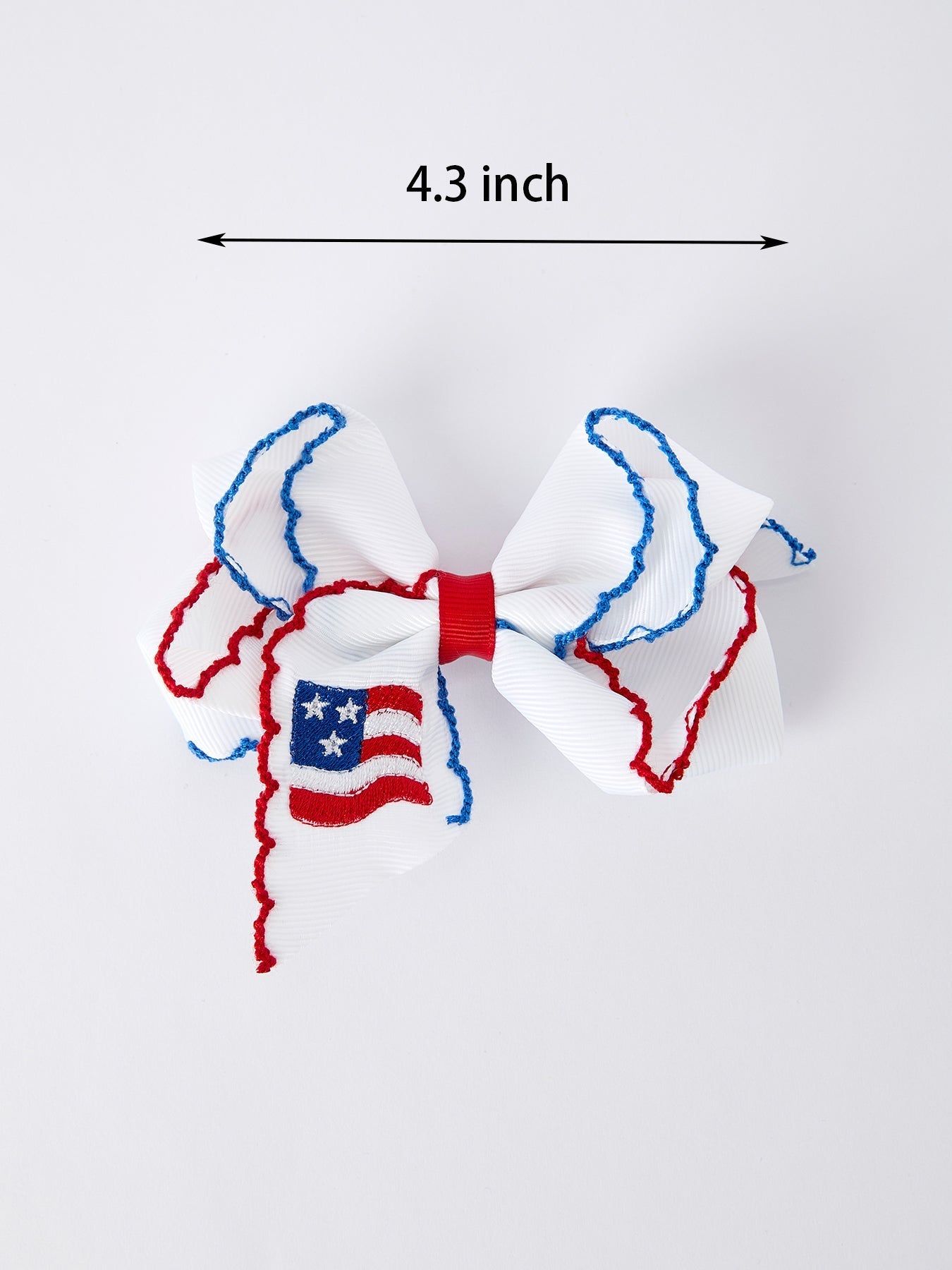 Stars & Stripes Flag Hair Bow – Toddler Girls July 4th Hair Accessory - Abbies Place