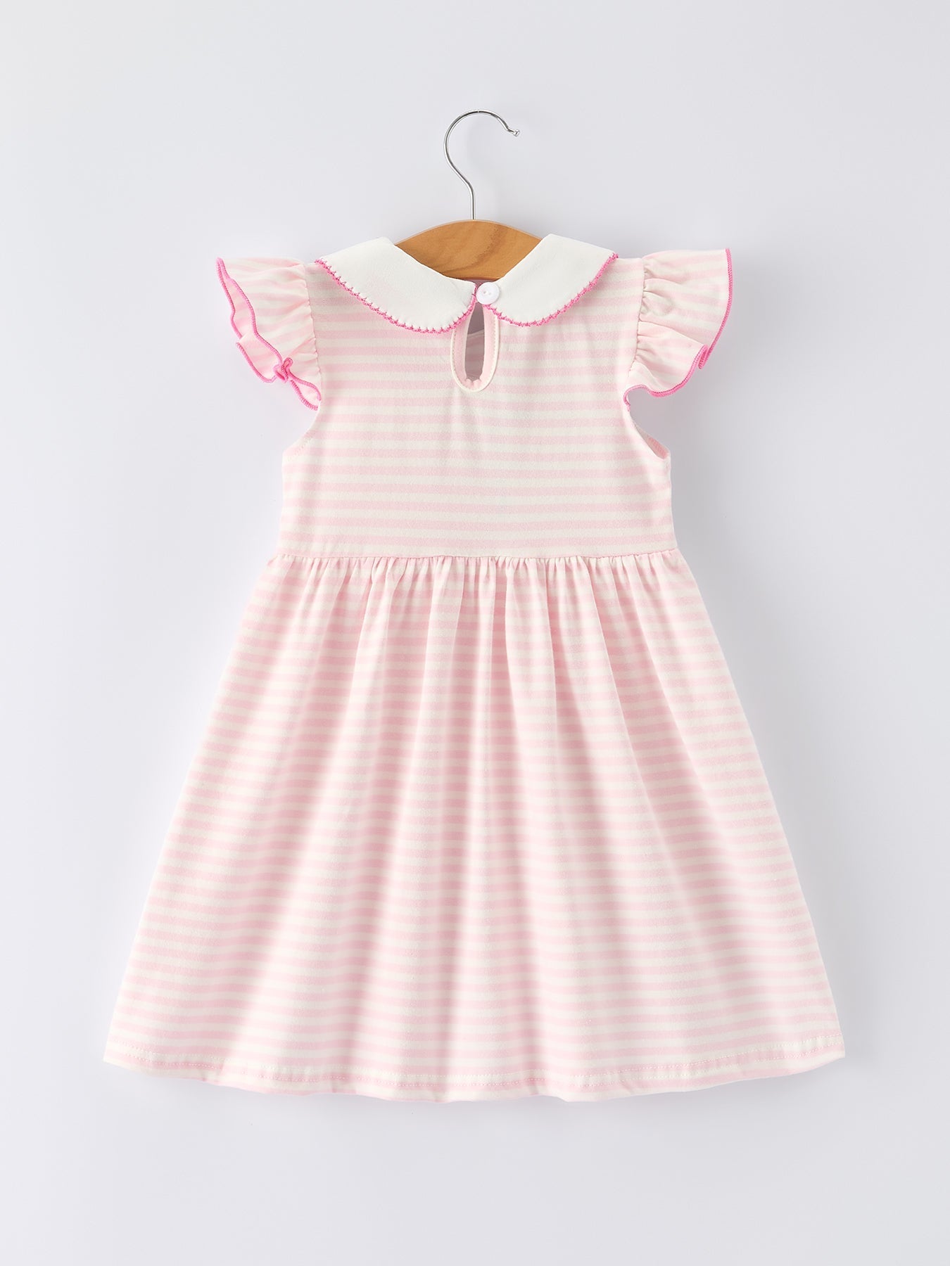 Strawberry Girl Dress Ruffle Peter Pan Collar - Abbies Place