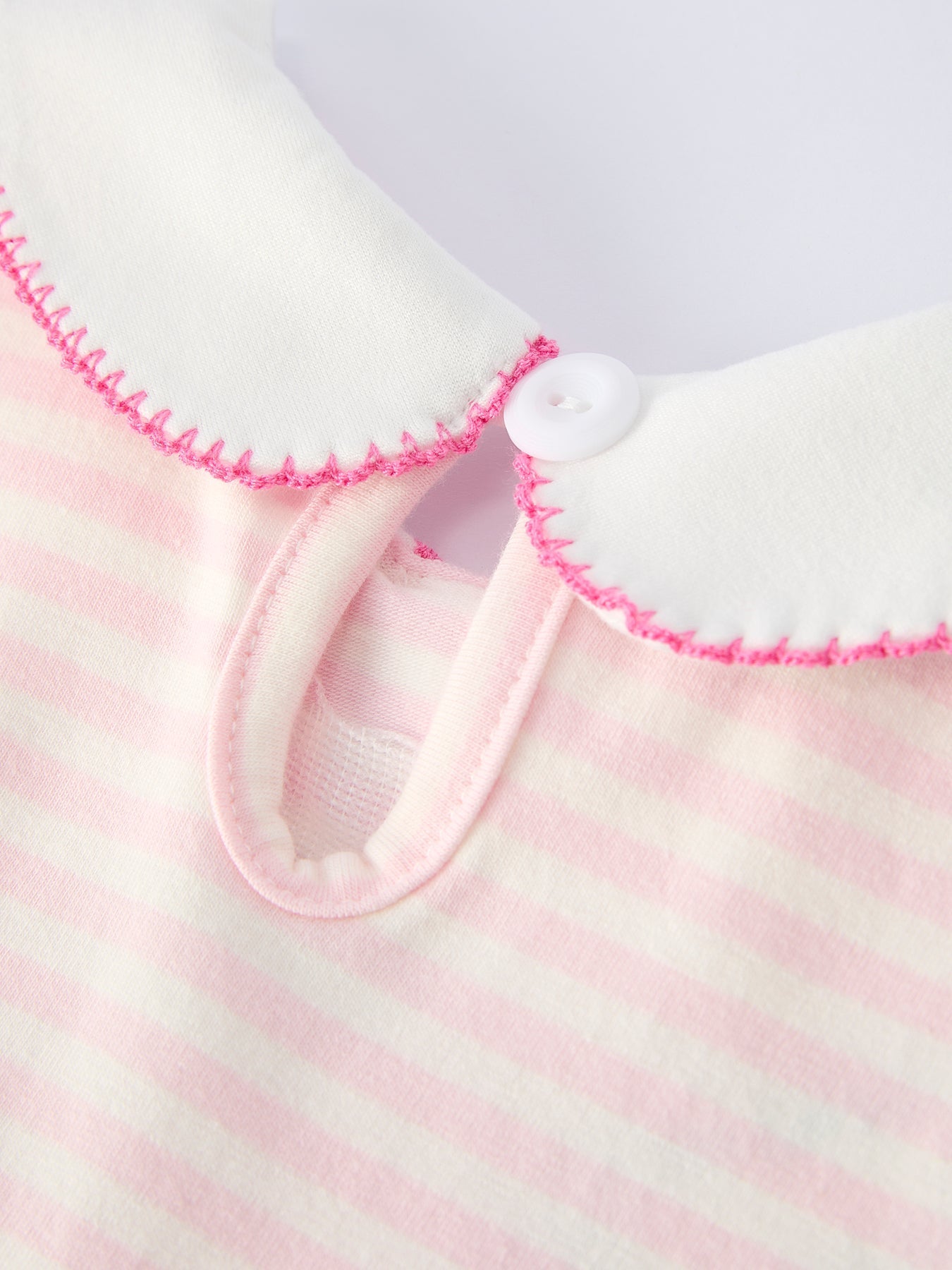 Strawberry Girl Romper Ruffle Peter Pan Collar - Abbies Place