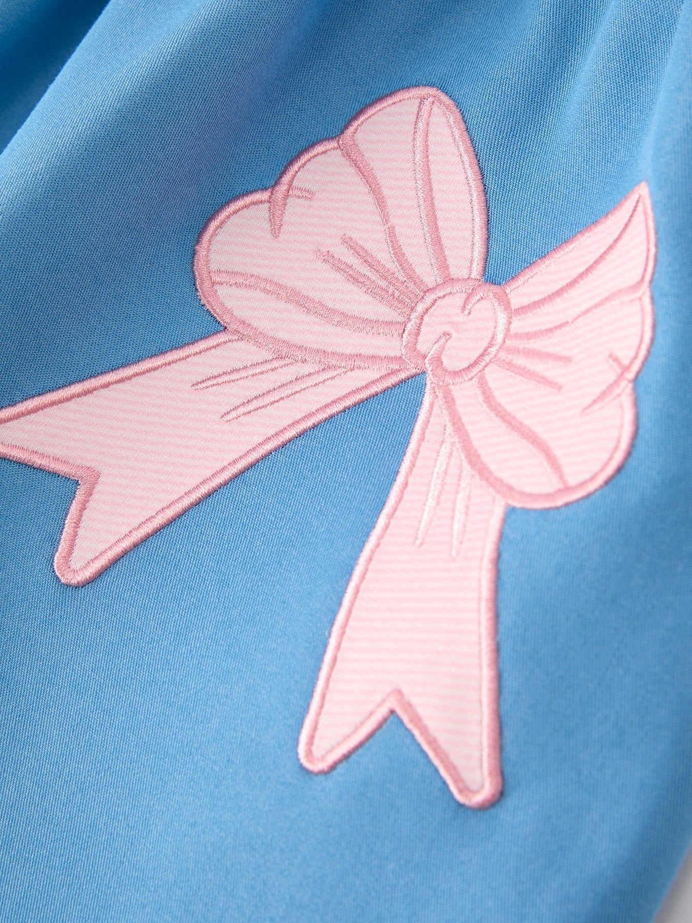 Summer Bow Girls Dress Smocked Strap Dress Bow Applique - Abbies Place