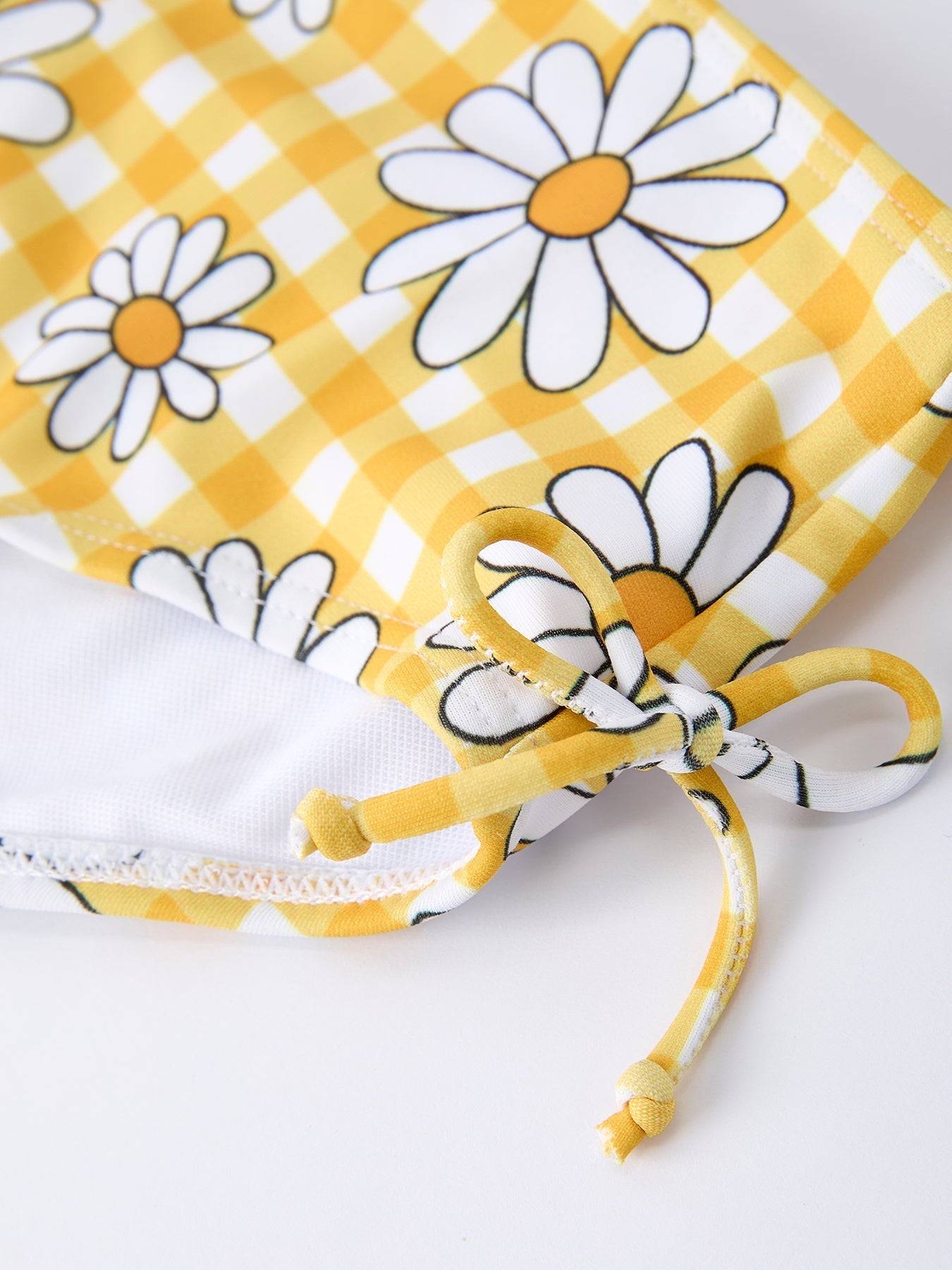 Summer Daisy Plaid Girls Two Piece Swim Set - Abbies Place