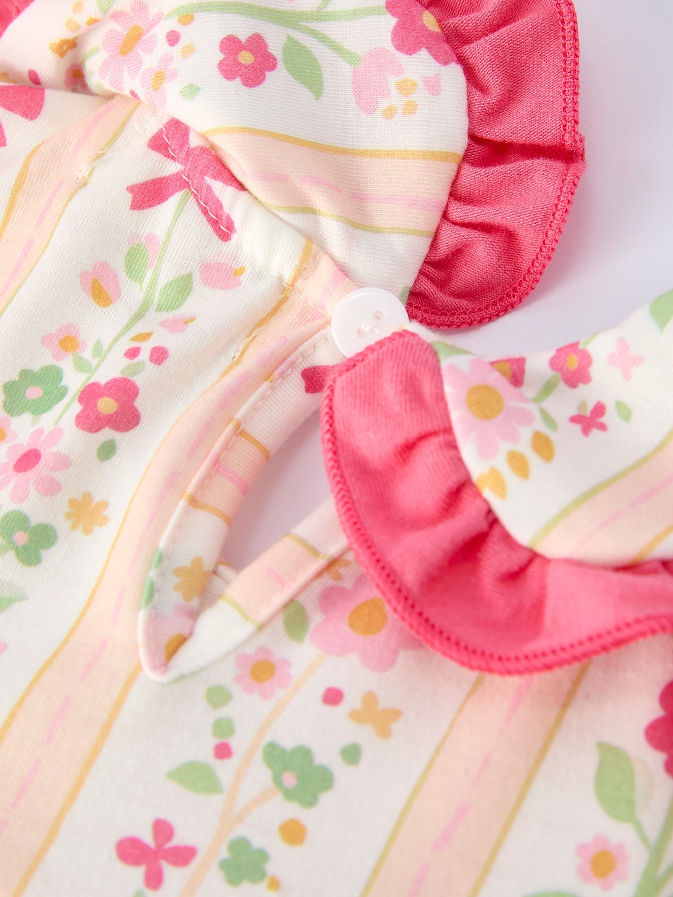 Summer Floral Bow Ruffle Girls Dress - Abbies Place