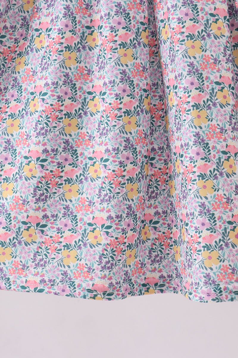 Summer garden smocked ruffle dress - Abbies Place
